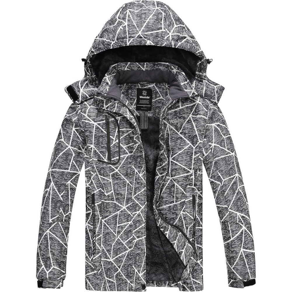 Women's Gray Flora Mountain Waterproof Ski Jacket Windproof Rain Jacket Coat